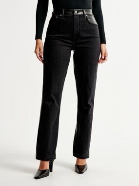 Abercrombie Curve Love Ultra High Rise The Ankle Straight Jean